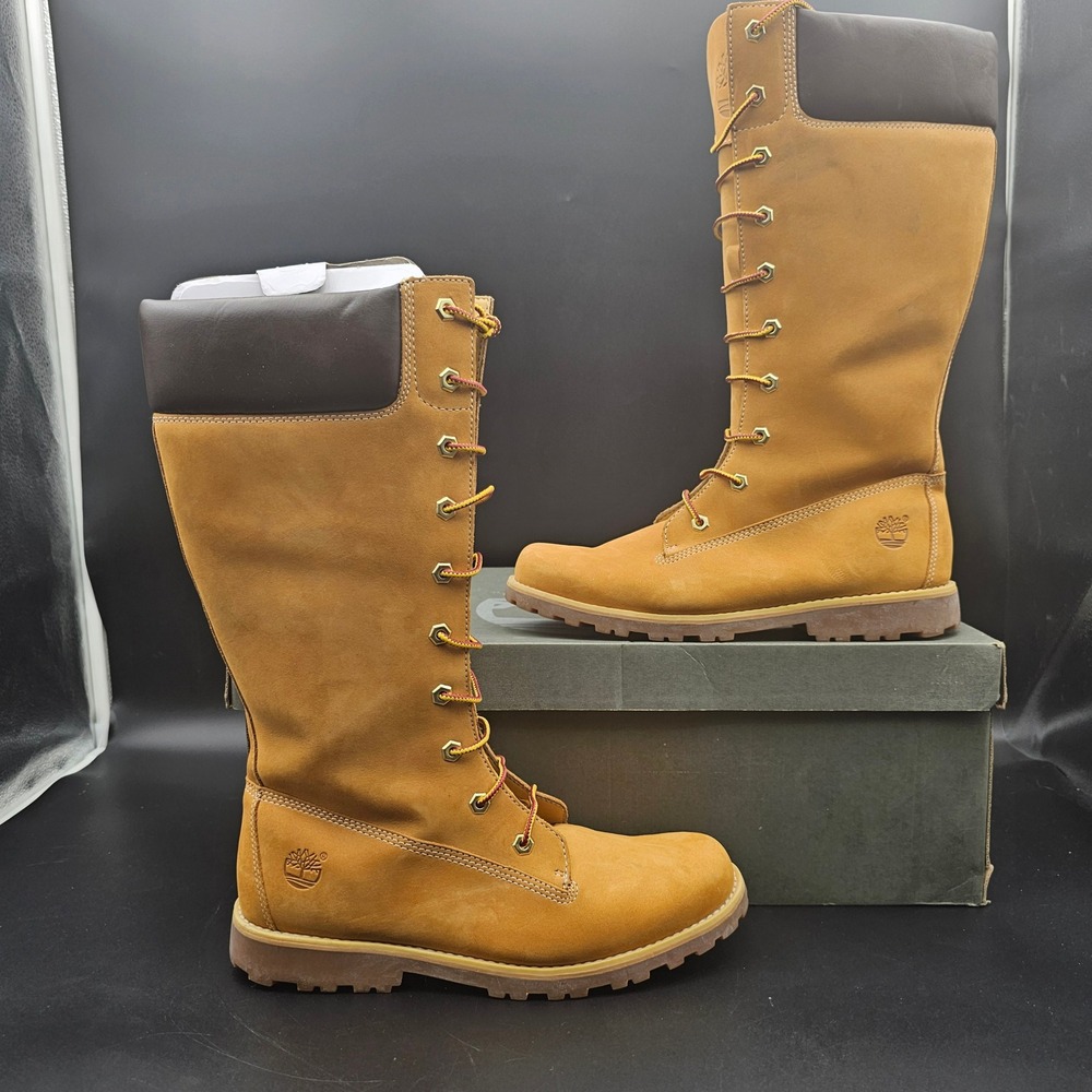 Timberland Asphalt Trail Classic Tall Wheat Nubuck Boots girls size 7 TB083980